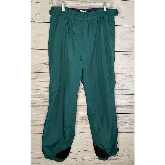 VINTAGE Columbia Pants Mens Large Green Lined Insulated Nylon Snowboard Ski 90’s - Picture 2 of 13
